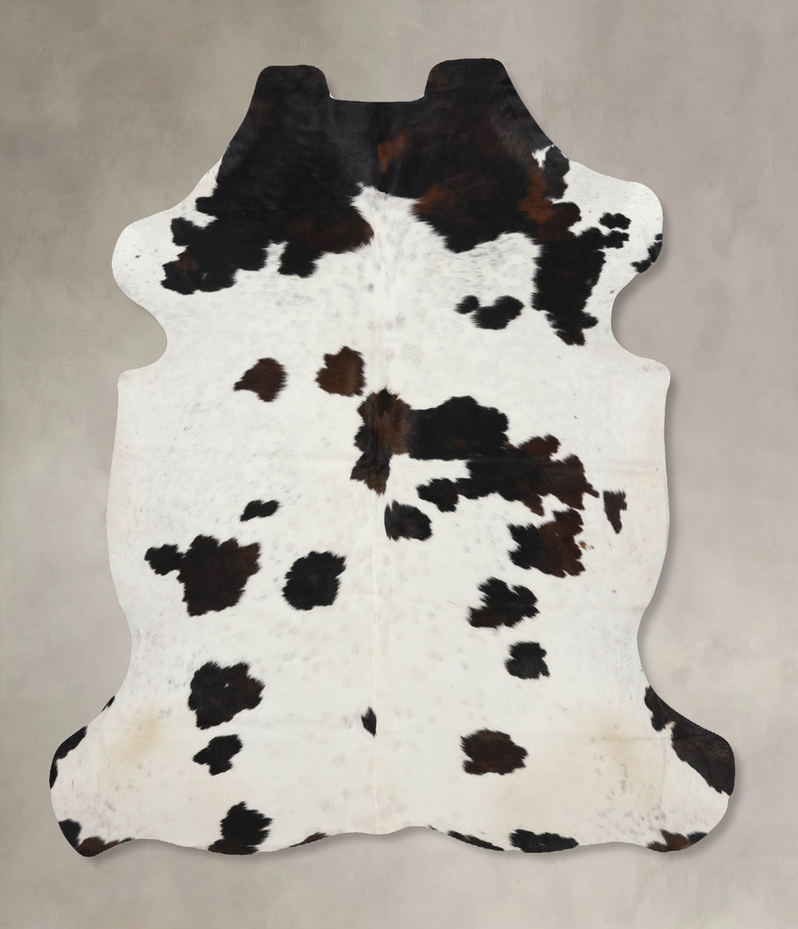 Tricolor Large European Cowhide Rug 6'6"H x 5'10"W #B12399 by Hudson Hides
