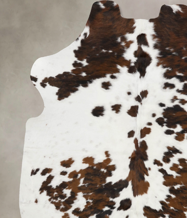 Tricolor Large European Cowhide Rug 6'10"H x 5'8"W #B12402 by Hudson Hides