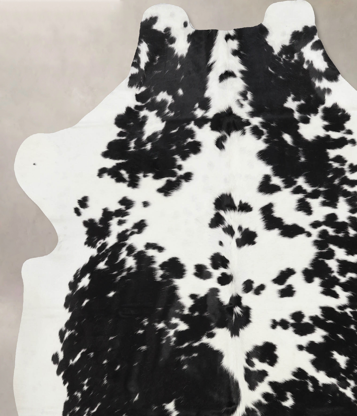 Black and White X-Large European Cowhide Rug 6'10"H x 6'0"W #B12408 by Hudson Hides
