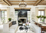 Black and White X-Large European Cowhide Rug 6'10"H x 6'0"W #B12408 by Hudson Hides