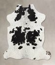 Black and White X-Large European Cowhide Rug 6'6"H x 6'3"W #B12411 by Hudson Hides