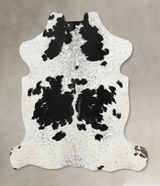 Black and White X-Large European Cowhide Rug 6'6"H x 6'3"W #B12411 by Hudson Hides