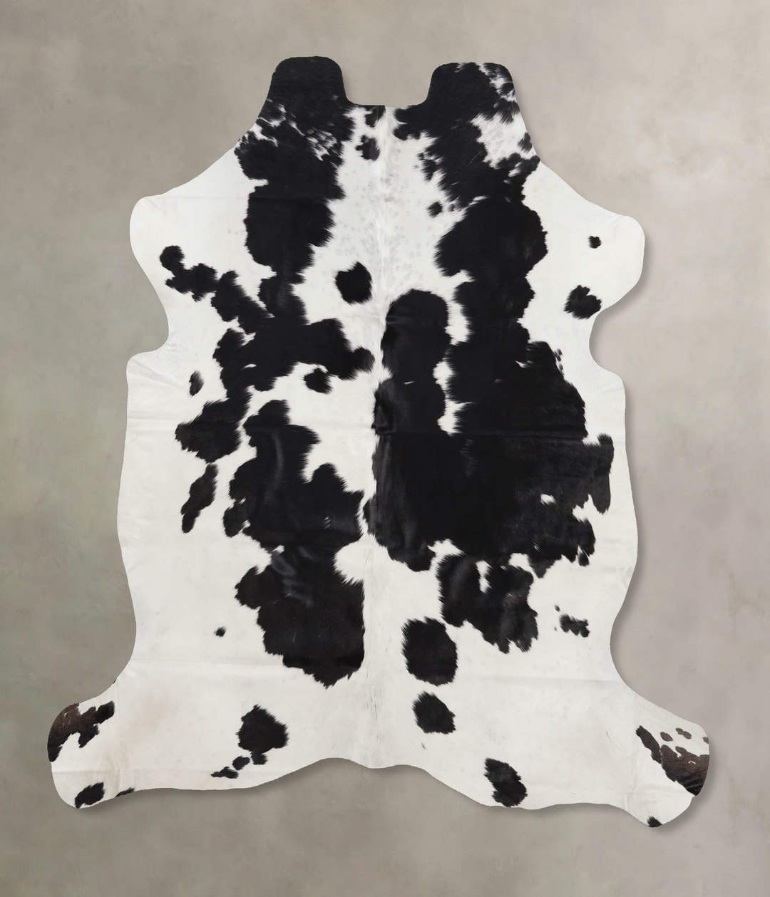 Black and White X-Large European Cowhide Rug 6'8"H x 6'1"W #B12414 by 