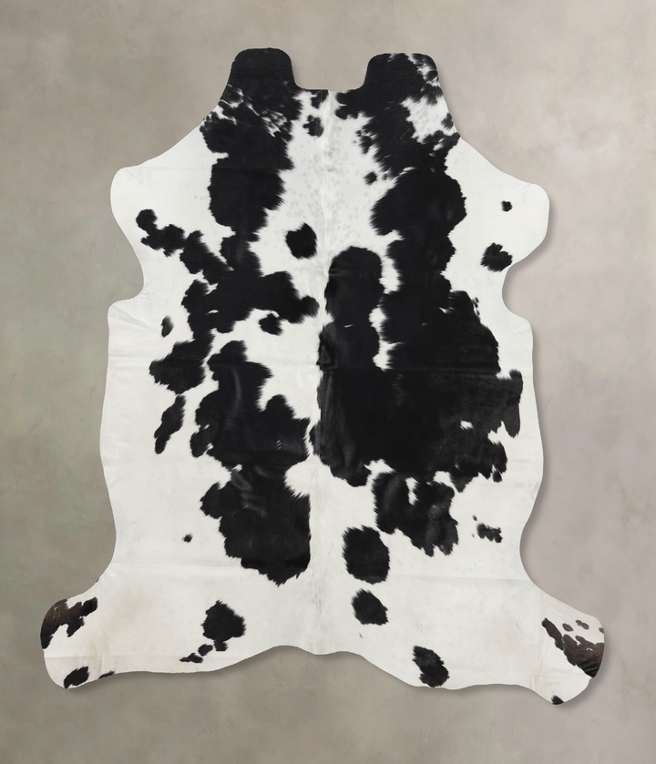 Black and White X-Large European Cowhide Rug 6'8"H x 6'1"W #B12414 by Hudson Hides