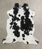 Black and White X-Large European Cowhide Rug 6'8