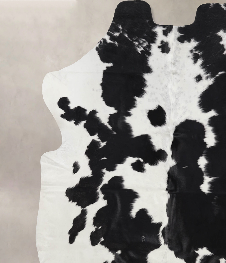 Black and White X-Large European Cowhide Rug 6'8"H x 6'1"W #B12414 by Hudson Hides