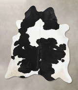 Black and White XX-Large Brazilian Cowhide Rug 8'3"H x 6'9"W #B12443 by Hudson Hides