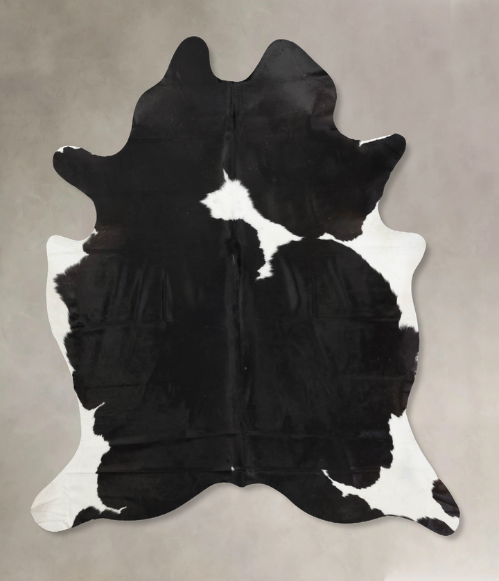 Black and White X-Large Brazilian Cowhide Rug 7'7"H x 6'2"W #B12444 by Hudson Hides