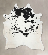 Black and White XX-Large Brazilian Cowhide Rug 8'5"H x 6'6"W #B12445 by Hudson Hides