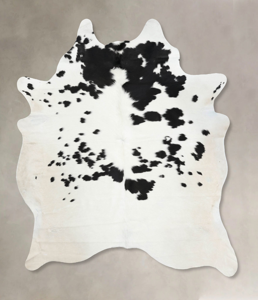 Black and White XX-Large Brazilian Cowhide Rug 8'5"H x 6'6"W #B12445 by Hudson Hides
