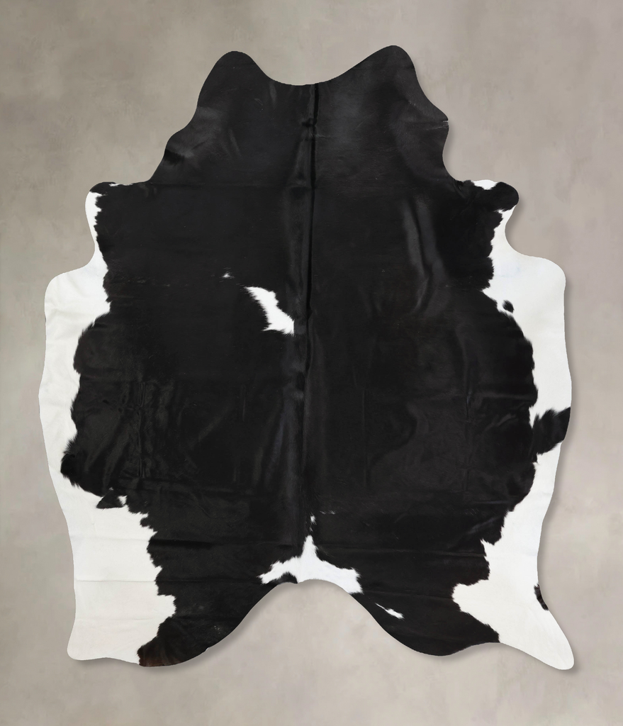 Black and White XX-Large Brazilian Cowhide Rug 8'8"H x 7'0"W #B12446 by Hudson Hides