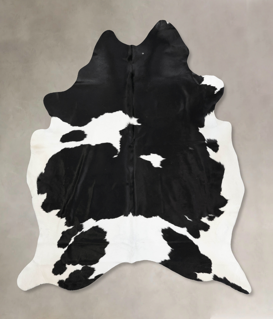 Black and White XX-Large Brazilian Cowhide Rug 8'7"H x 7'2"W #B12447 by Hudson Hides