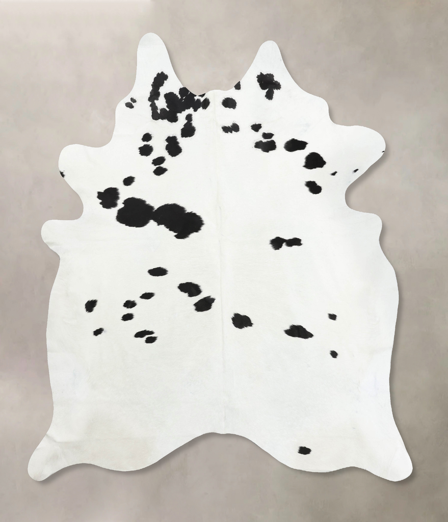 Black and White XX-Large Brazilian Cowhide Rug 8'2"H x 6'9"W #B12448 by Hudson Hides
