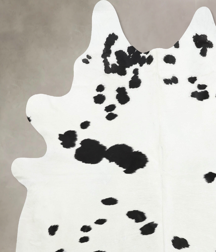 Black and White XX-Large Brazilian Cowhide Rug 8'2"H x 6'9"W #B12448 by Hudson Hides