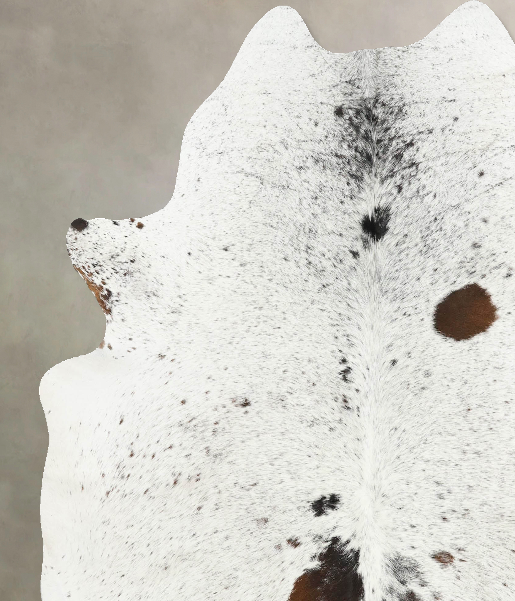 Salt and Pepper Brown Cowhide Rug #B12449