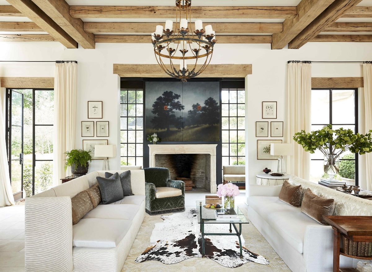 Salt and Pepper Brown Cowhide Rug #B12449