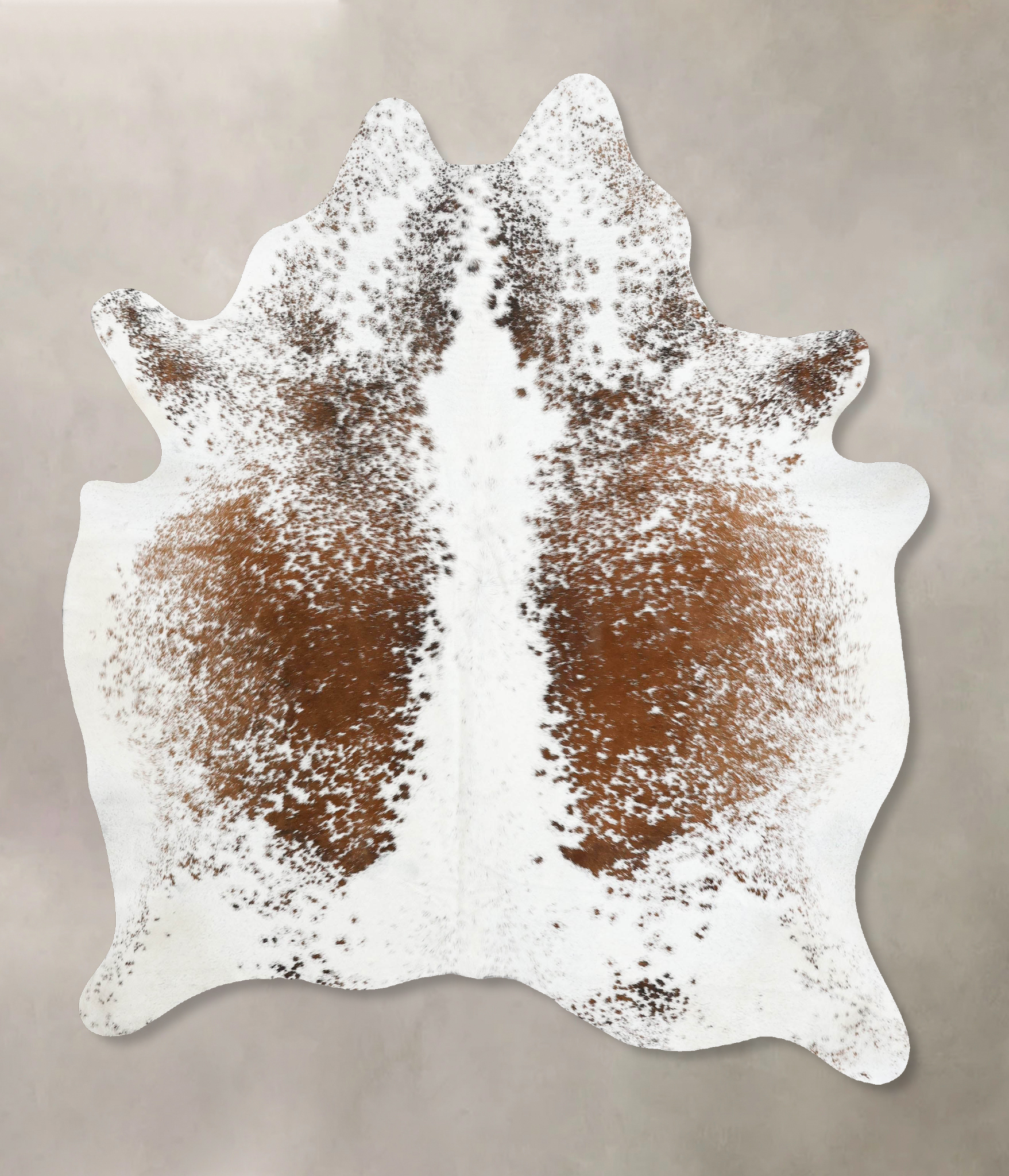 Salt and Pepper Brown Cowhide Rug #B12452
