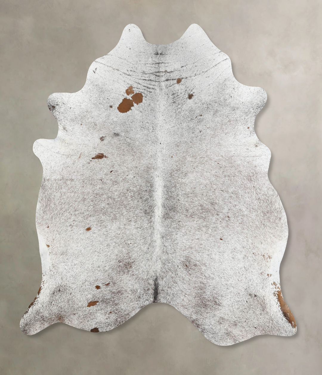 Salt and Pepper Black X-Large Brazilian Cowhide Rug 7'7"H x 6'2"W #B12