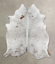 Salt and Pepper Black X-Large Brazilian Cowhide Rug 7'7"H x 6'2"W #B12453 by Hudson Hides