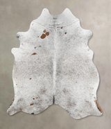Salt and Pepper Black X-Large Brazilian Cowhide Rug 7'7"H x 6'2"W #B12453 by Hudson Hides