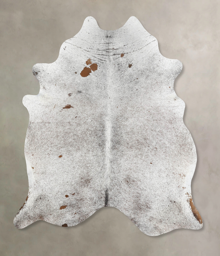 Salt and Pepper Black X-Large Brazilian Cowhide Rug 7'7"H x 6'2"W #B12453 by Hudson Hides