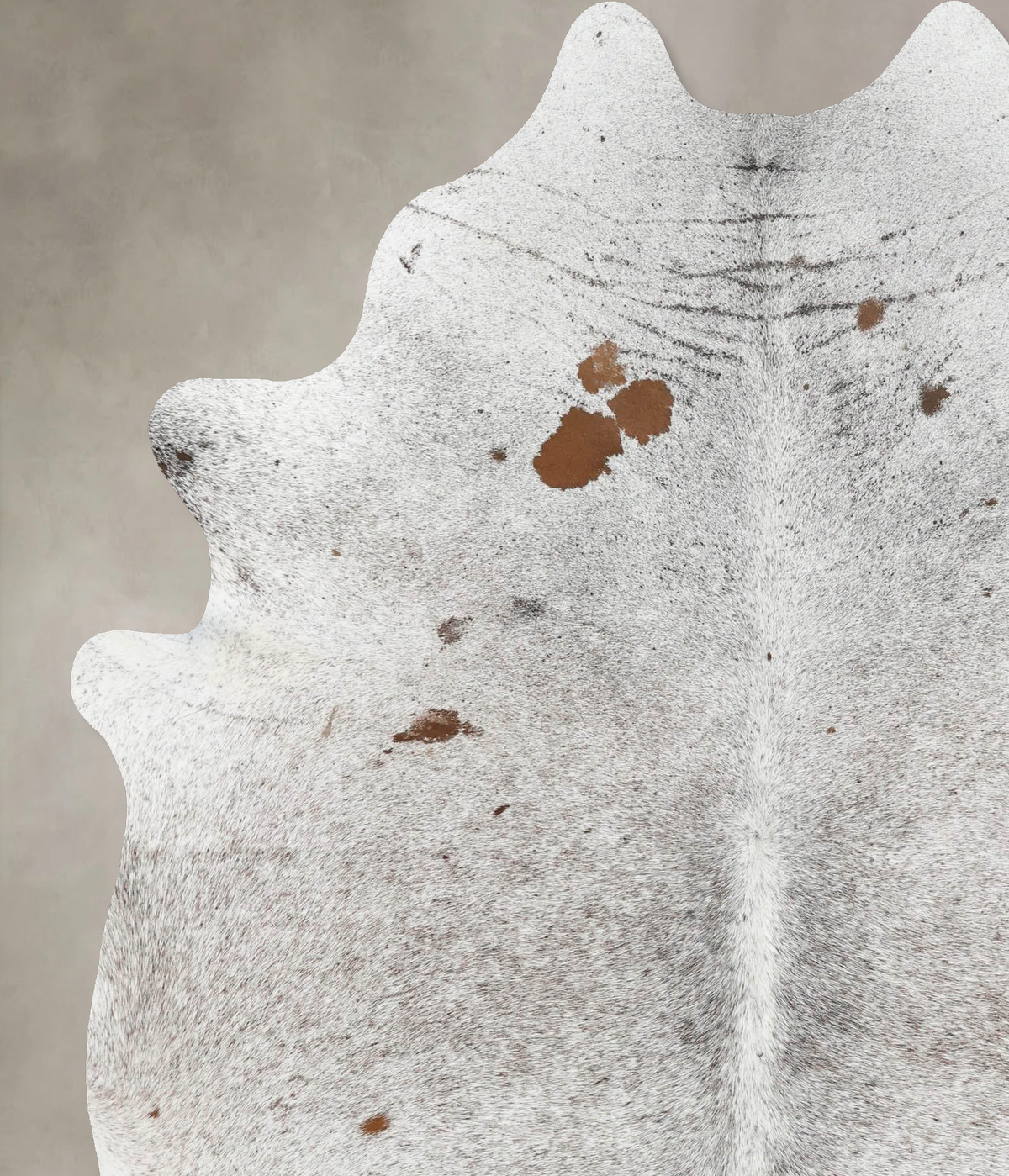 Salt and Pepper Black Cowhide Rug #B12453