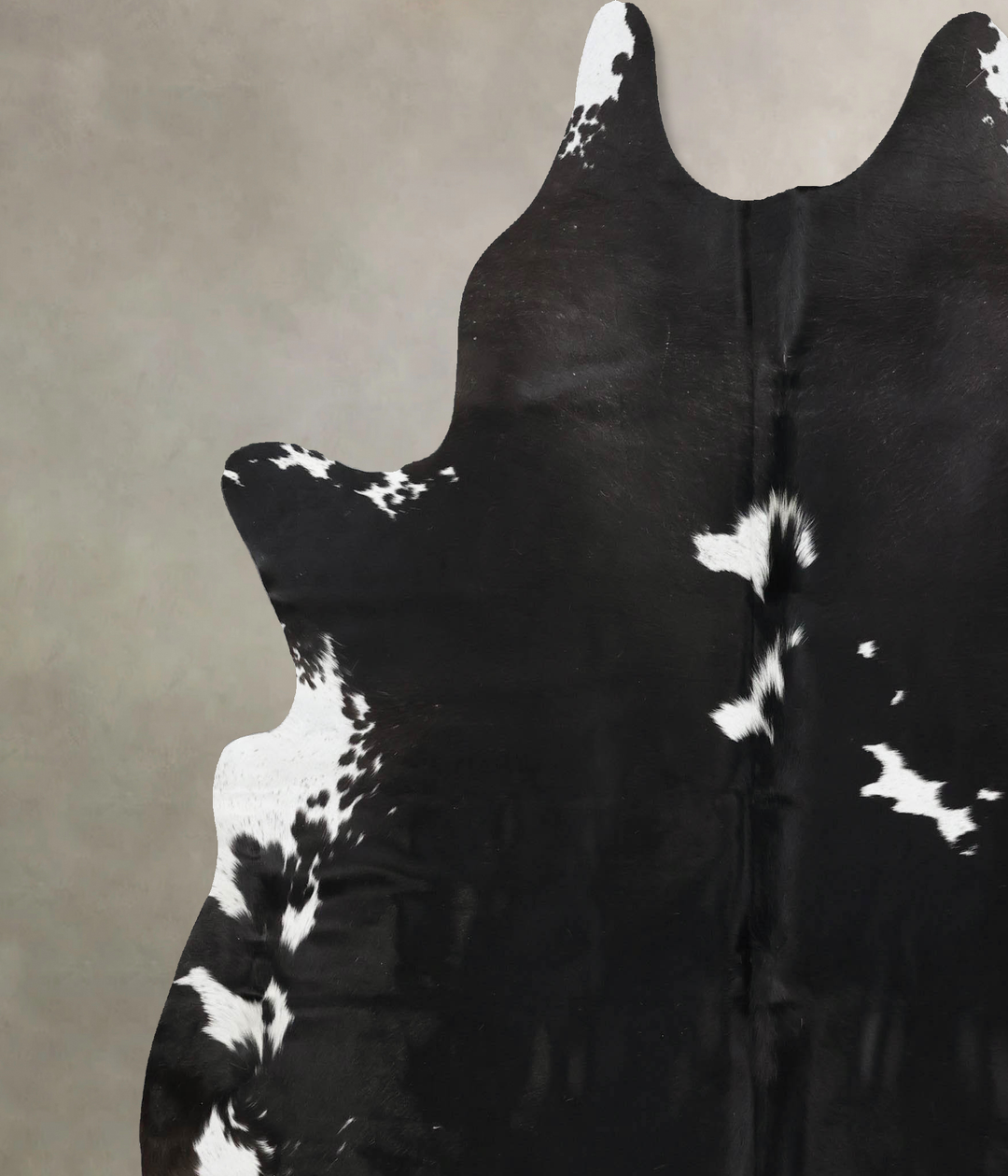 Black and White XX-Large Brazilian Cowhide Rug 7'7"H x 6'11"W #B12455 