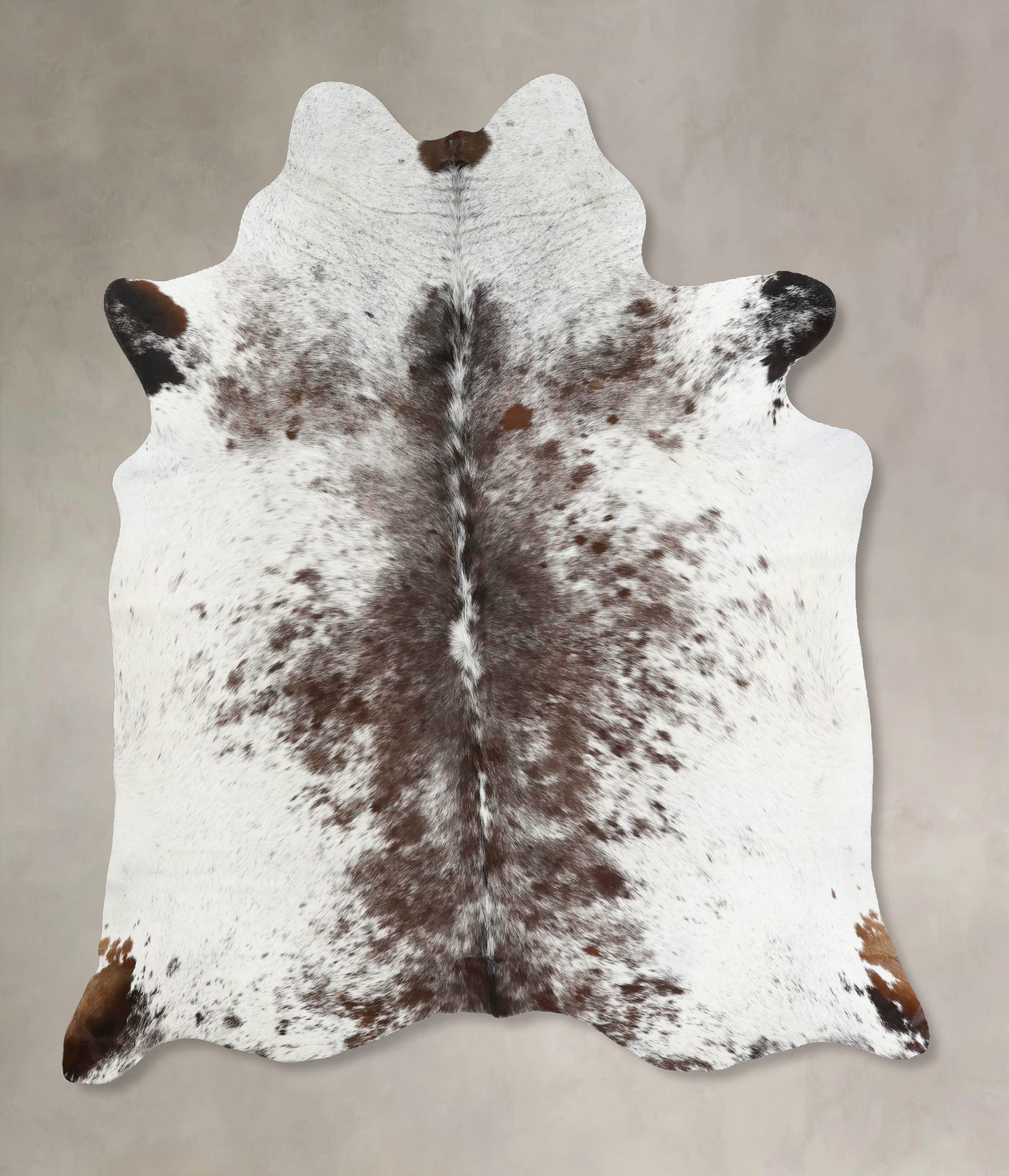 Salt and Pepper Brown Cowhide Rug #B12459