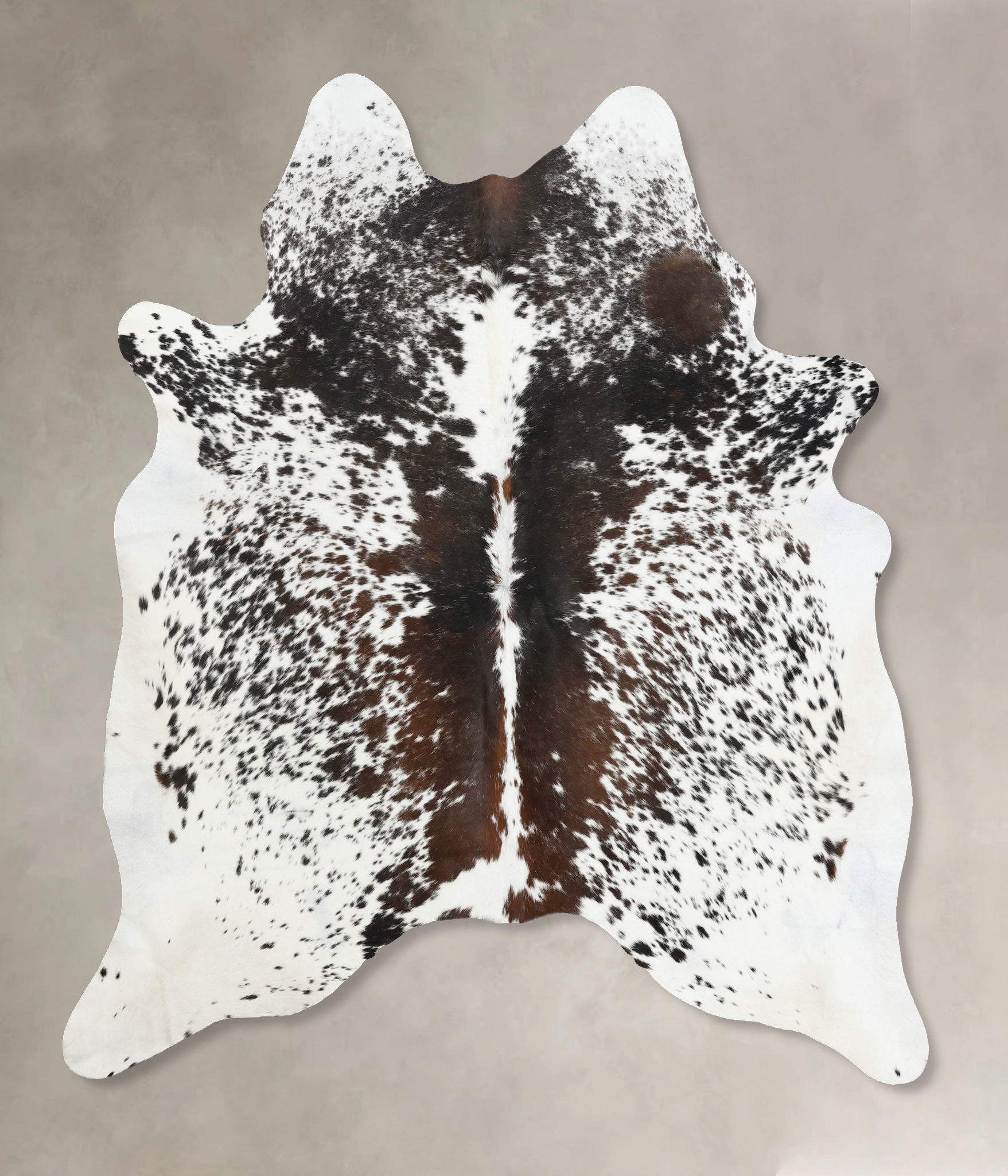 Salt and Pepper Brown Cowhide Rug #B12460