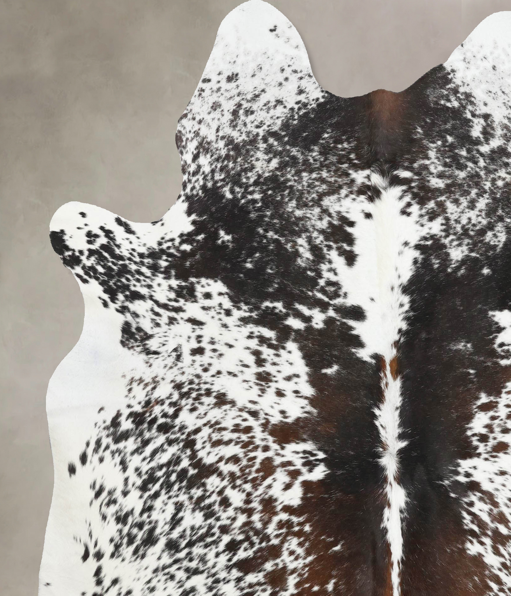 Salt and Pepper Brown Cowhide Rug #B12460