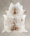 Salt and Pepper Brown XX-Large Brazilian Cowhide Rug 7'9