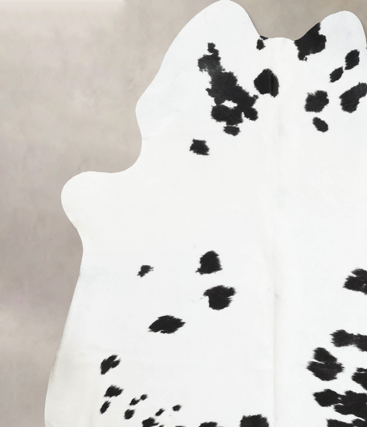 Black and White XX-Large Brazilian Cowhide Rug 8'9"H x 7'2"W #B12464 by Hudson Hides