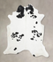 Black and White XX-Large Brazilian Cowhide Rug 8'4