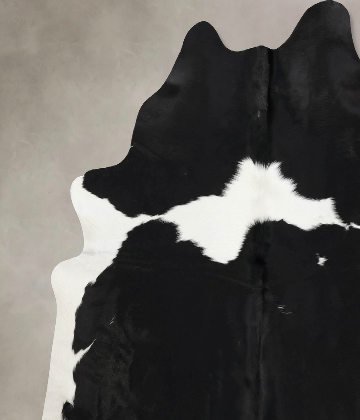 Black and White XX-Large Brazilian Cowhide Rug 7'6"H x 6'10"W #B12468 by Hudson Hides