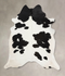 Black and White XX-Large Brazilian Cowhide Rug 7'10
