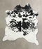 Black and White X-Large Brazilian Cowhide Rug 7'7
