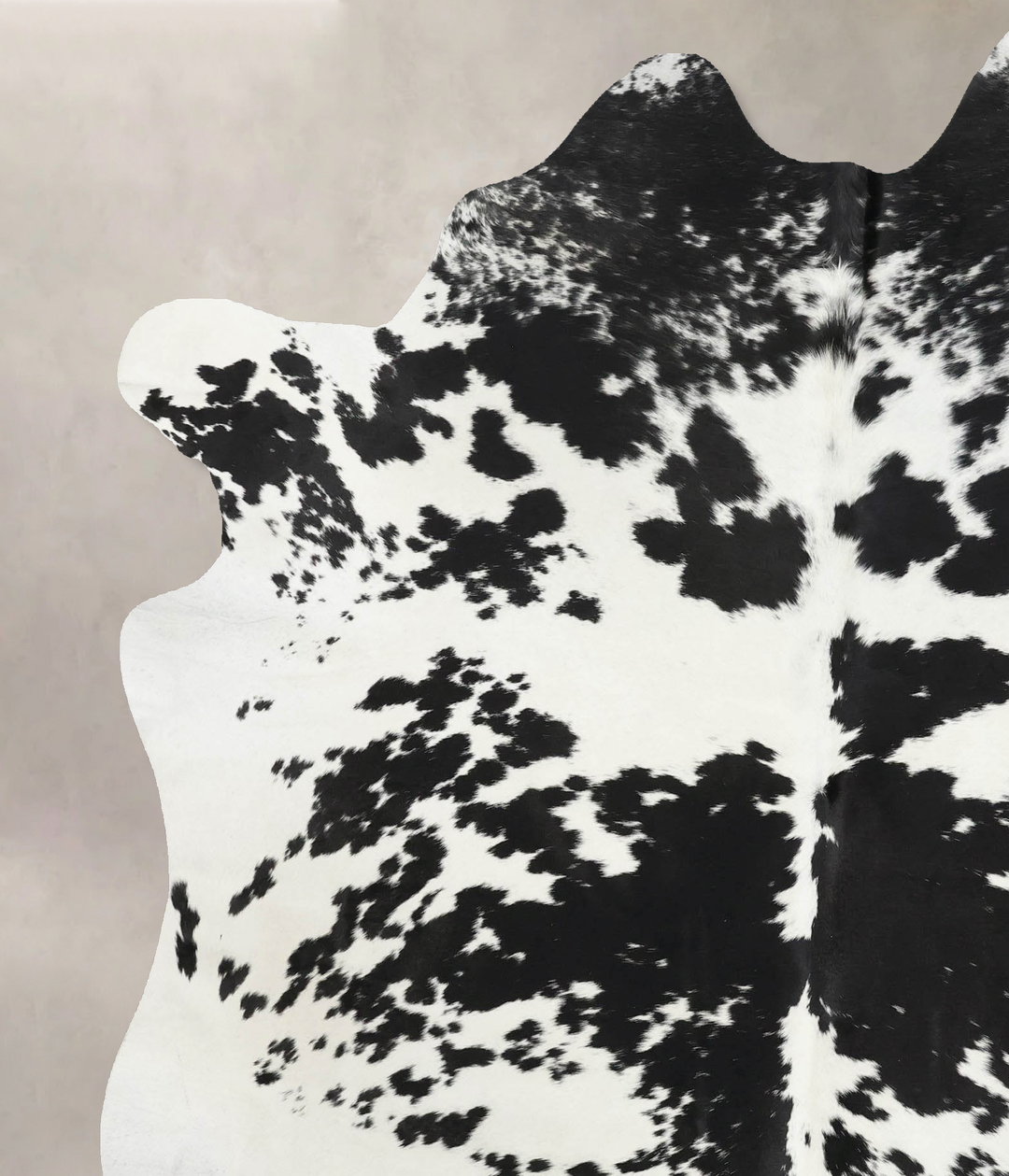 Black and White X-Large Brazilian Cowhide Rug 7'7"H x 6'2"W #B12470 by