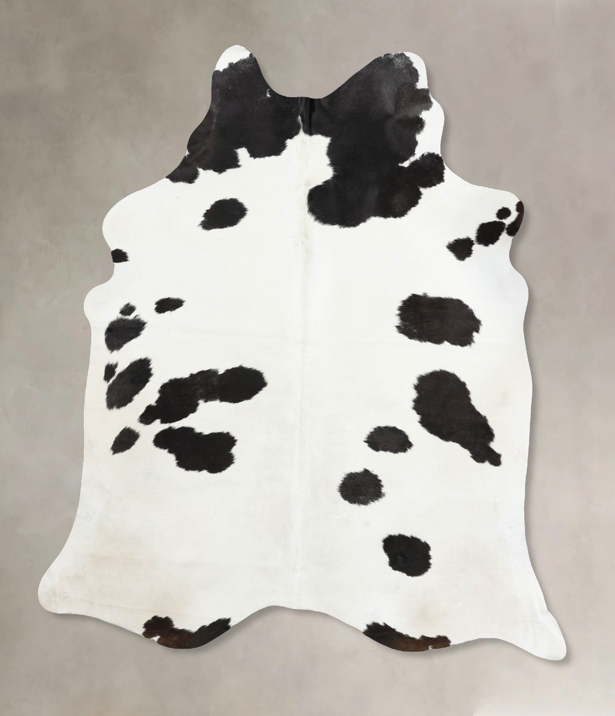 Black and White X-Large Brazilian Cowhide Rug 7'10"H x 6'4"W #B12471 by Hudson Hides