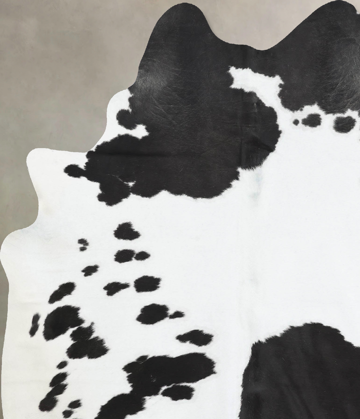 Black and White X-Large Brazilian Cowhide Rug 7'9"H x 6'1"W #B12474 by Hudson Hides