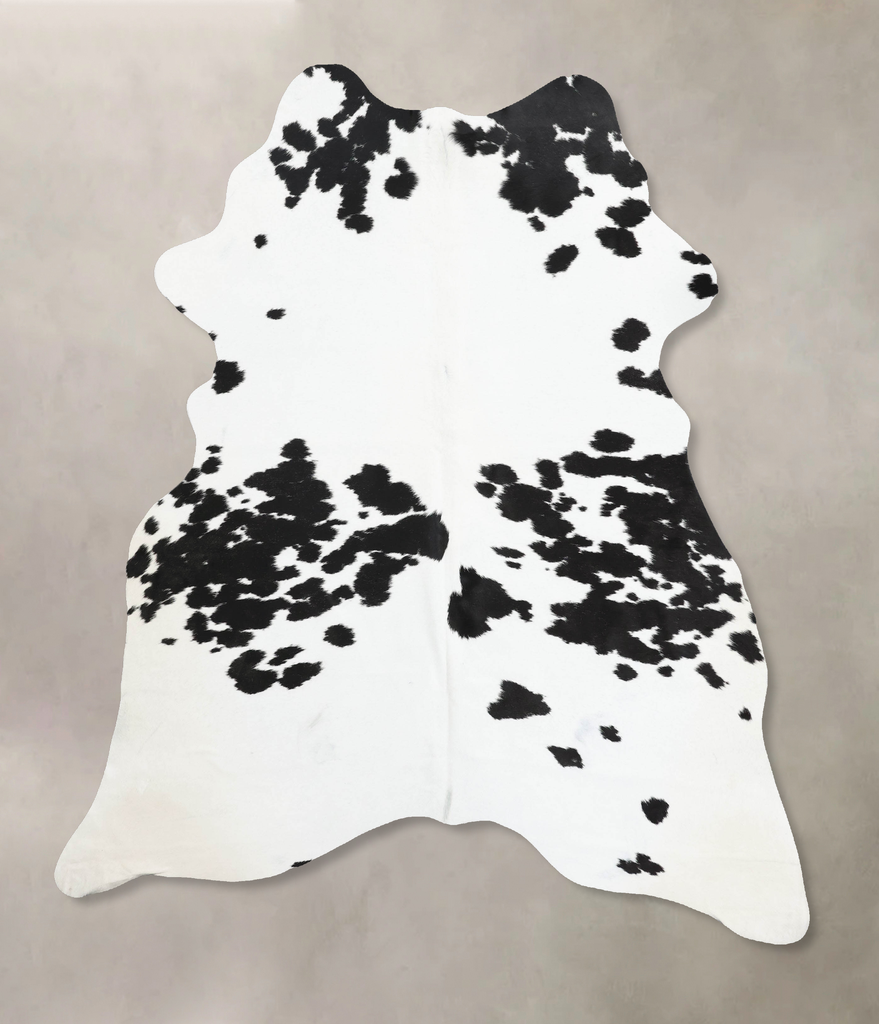 Black and White XX-Large Brazilian Cowhide Rug 8'1"H x 6'3"W #B12475 by Hudson Hides
