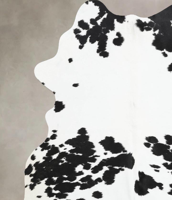 Black and White XX-Large Brazilian Cowhide Rug 8'1"H x 6'3"W #B12475 by Hudson Hides