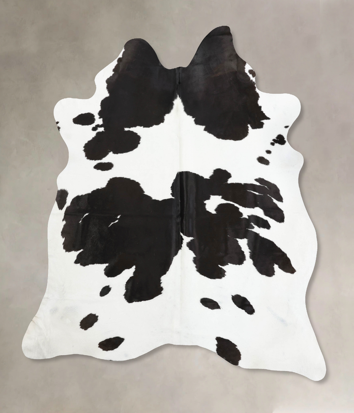 Black and White XX-Large Brazilian Cowhide Rug 8'4"H x 6'9"W #B12476 by Hudson Hides