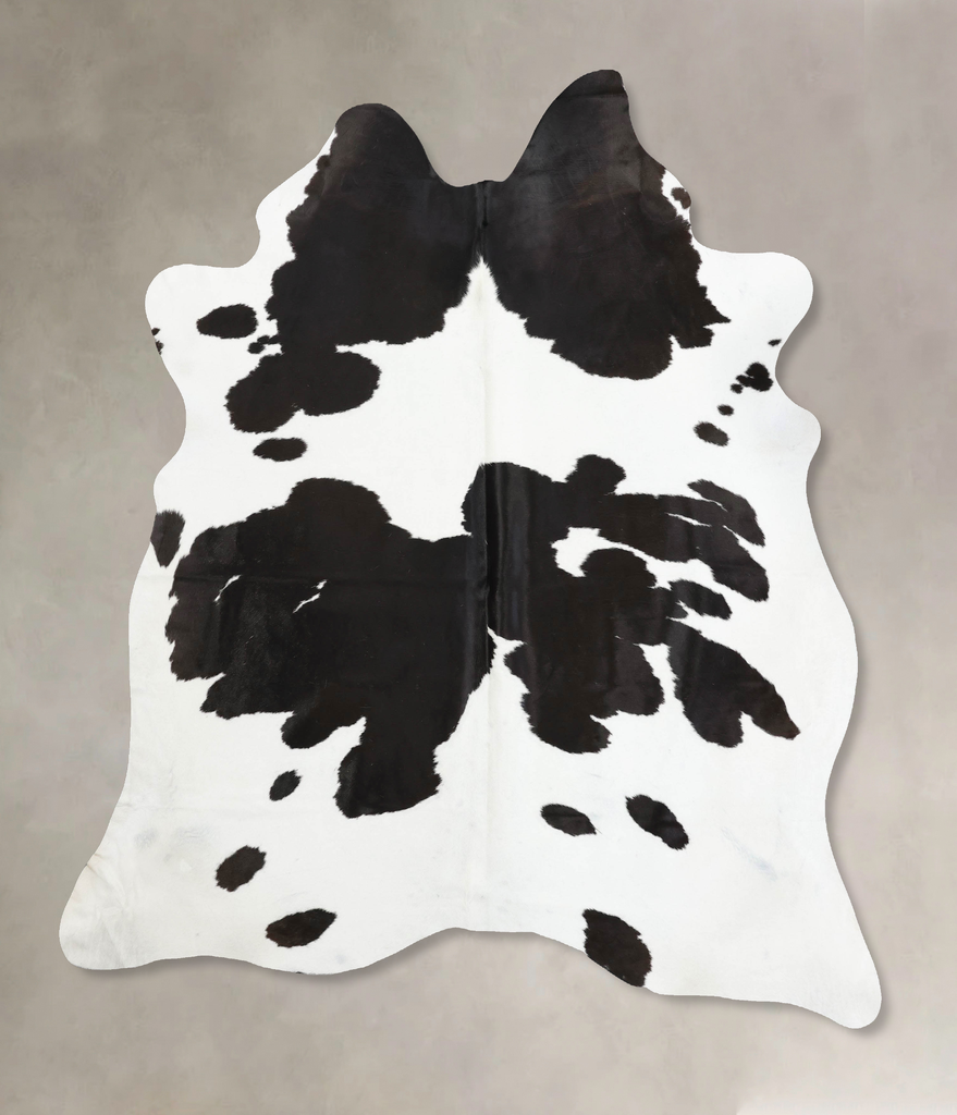 Black and White XX-Large Brazilian Cowhide Rug 8'4"H x 6'9"W #B12476 by Hudson Hides