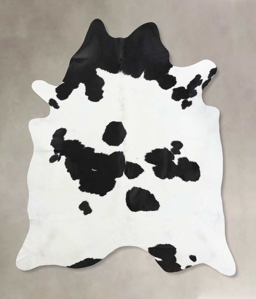 Black and White XX-Large Brazilian Cowhide Rug 8'3"H x 6'6"W #B12477 by Hudson Hides