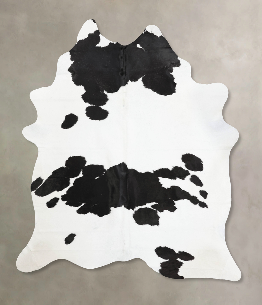 Black and White XX-Large Brazilian Cowhide Rug 8'9"H x 6'8"W #B12480 by Hudson Hides