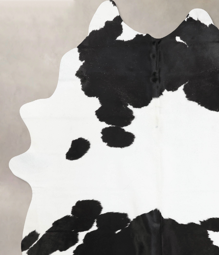 Black and White XX-Large Brazilian Cowhide Rug 8'9"H x 6'8"W #B12480 by Hudson Hides