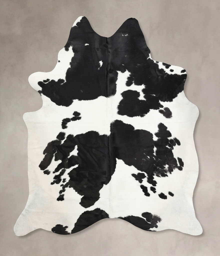 Black and White XX-Large Brazilian Cowhide Rug 8'5"H x 6'9"W #B12483 by Hudson Hides
