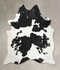 Black and White XX-Large Brazilian Cowhide Rug 8'5
