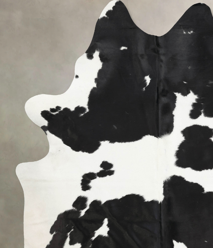 Black and White XX-Large Brazilian Cowhide Rug 8'5"H x 6'9"W #B12483 by Hudson Hides