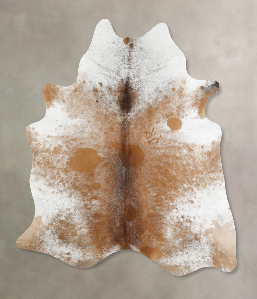 Salt and Pepper Brown X-Large Brazilian Cowhide Rug 7'9"H x 6'3"W #B12485 by Hudson Hides